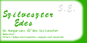 szilveszter edes business card